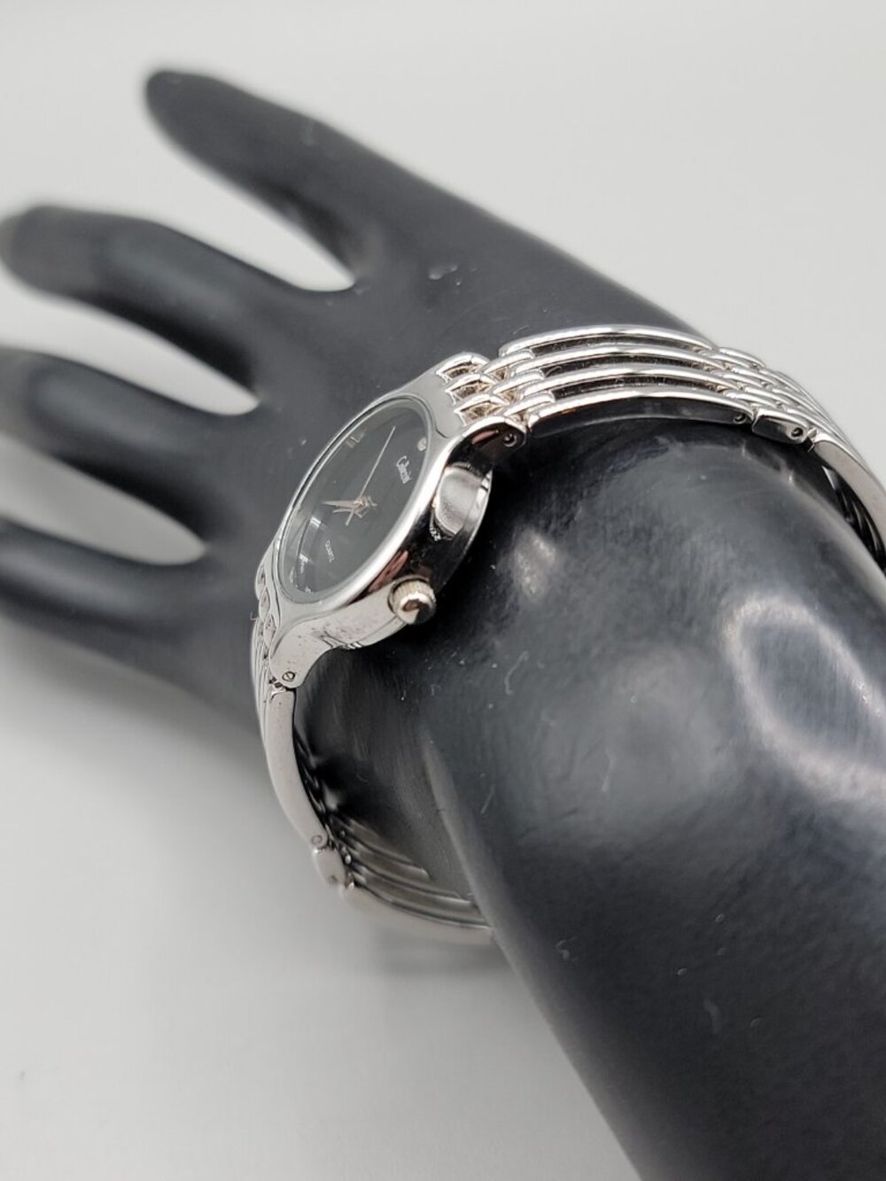 Collezio Diamond Ladies Quartz Watch 7" Silver Tone Band 25mm - Picture 5 of 11